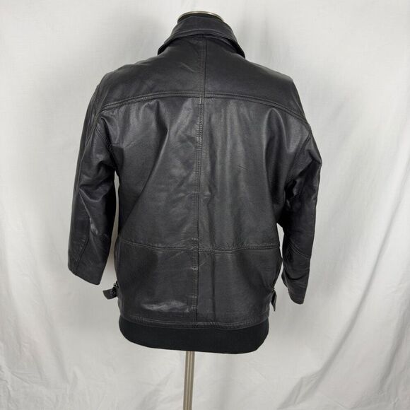 Vintage Sardar 100% Leather 90’s Bomber Jacket - Men’s L - Picture 3 of 9